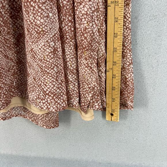 Lovestitch Wrap Dress Women's Size S Rose Gold V-neck Flowy Romantic Preppy NWT - Picture 9 of 12